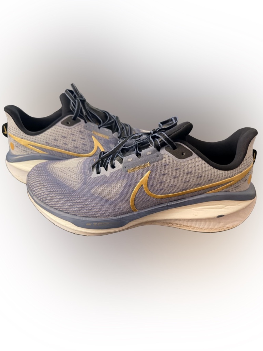 Nike Women’s Vomera Running Shoes in Diffused Blue Gold